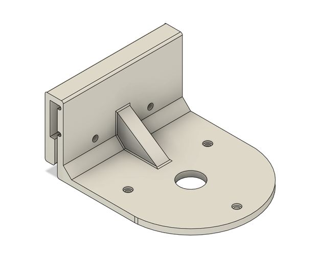 Équerre clipsable pour caméra, vue en trois dimensions