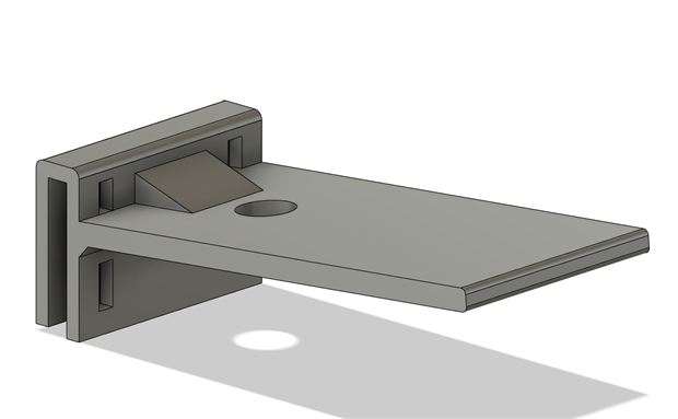 Équerre pour chemin de câble dalle marine, version balise de localisation